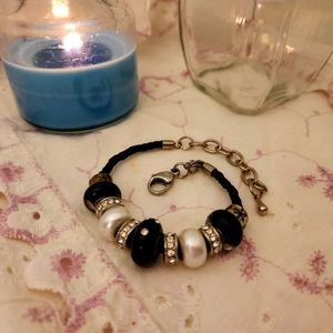 Black and Silver Charm Bracelet